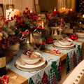 Merry Christmas Table Runner Buffalo Plaid Xmas Tree Cotton Linen 13x72 RedGreen by Deal US