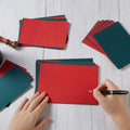 100 Sheets Christmas Cardstock Paper 250 GSM Thick 5x7in Green Red by Deal US
