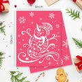 BESERH Pink Christmas Wall Decor Santa Reindeer Bells 8x10in Set of 4 by Deal US