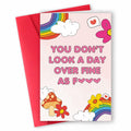 ICOOLYI Funny Birthday Card for Her Humorous Rainbow Unique Playful by Deal US