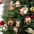 Thyle 24 Pc Dog Christmas Ornaments Wood Puppy Hanging Gold Rope Xmas by Deal US