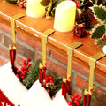 Tandefio 12 Pack Glitter Christmas Stocking Holder Hangers Gold Mantel Hooks by Deal US