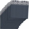 Elegant Lace Navy Paper Cocktail Napkins 5''x5'' Pack of 20 Premium by Deal US