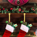 Tandefio 12 Pack Glitter Christmas Stocking Holder Hangers Gold Mantel Hooks by Deal US