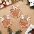 Wooden Christmas Tree Ornaments Hanging Decorations Indoor Home Decor by Deal US