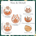 Wooden Christmas Tree Ornaments Hanging Decorations Home Indoor Party Decor by Deal US