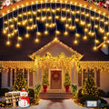 JIXXULVU 2 Pack 53FT 486 LED Outdoor Waterproof Timer 8 Modes Warm White by Deal US