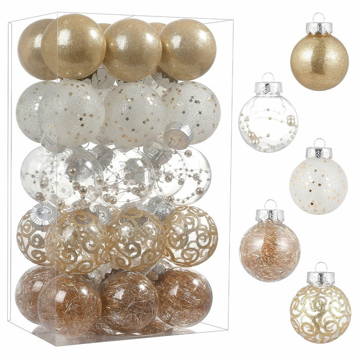 [Like New] YYHUAWU Christmas Ball Ornaments Hanging Tree Decorations Set Xmas Decor by Deal US