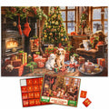 Christmas Advent Calendar 2025 Fireplace Jigsaw Puzzle 1000pc 27.6x19.7in by Deal US