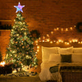 Riakrum Christmas Star Tree Topper Lights 9.5in USB Remote Multicolor 2pcs by Deal US