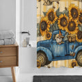 TIPIPARK Sunflower Shower Curtain 72x72 Waterproof Polyester with 12 Hooks by Deal US
