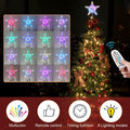 Riakrum Christmas Star Tree Topper Lights 9.5in USB Remote Multicolor 2pcs by Deal US