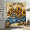 TIPIPARK Sunflower Shower Curtain 72x72 Waterproof Polyester with 12 Hooks by Deal US