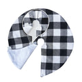 4 Pack Christmas Tree Skirt 15" Black White Buffalo Plaid Holiday Decor by Deal US
