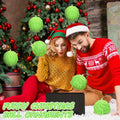 Syhood 2 Pcs Green Furry Large Christmas Ball Ornaments 4.72in by Deal US