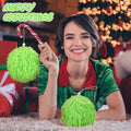 Syhood 2 Pcs Green Furry Large Christmas Ball Ornaments 4.72in by Deal US