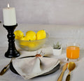 Yourtablecloth Chambray Cloth Napkins Set of 6 Natural 20x20 by Deal US