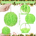 Syhood 2 Pcs Green Furry Large Christmas Ball Ornaments 4.72in by Deal US