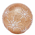 Diahom Christmas Table Decorations 6in Champagne Gold Snowflake Ball by Deal US