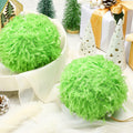 Syhood 2 Pcs Green Furry Large Christmas Ball Ornaments 4.72in by Deal US