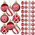 Shappy 72 Pc Mini Red Christmas Ball Ornaments 1.2 Inch Xmas Decor by Deal US