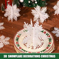 8 PCS 3D Glitter Snowflake Decorations White Christmas Tabletop Decor by Deal US