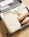 Yikisite Travel Toiletry Bag Hanging Hook Water-resistant Large Beige by Deal US