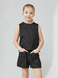 Handfrog Girls Denim Tank Top Wide Leg Pants Set Blue Size 2025 by Deal US