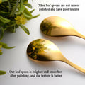 AnSaw 16-Pack Elegant Gold Leaf 4.7" Espresso Spoons Stainless Steel Mini by Deal US