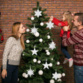 Ceoyiler 18 Pc 3D White Snowflake Christmas Tree Ornaments Hanging Decor by Deal US