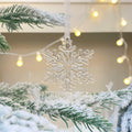 Ceoyiler 18 Pc 3D White Snowflake Christmas Tree Ornaments Hanging Decor by Deal US