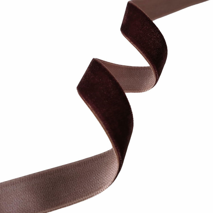 Abbaoww Coffee Velvet Ribbon 5/8 Inch 25 Yards Single Face Velvet Ribbon by Deal US