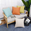 Jepeak Linen Throw Pillow Covers 16x24 Inch Pack of 2 Light Teal by Deal US