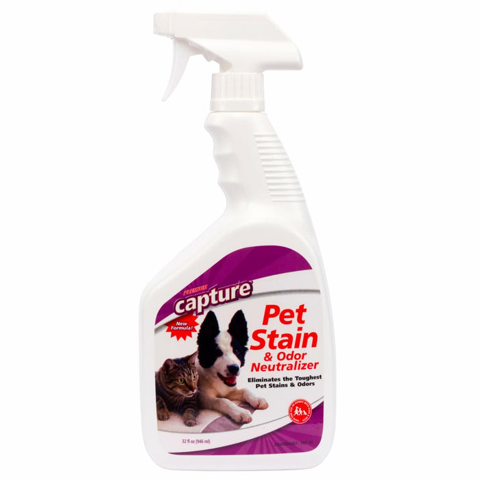 Capture Pet Stain & Odor Neutralizer Spray 32oz Carpet Wood Leather Rug by Deal US