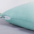 Jepeak Linen Throw Pillow Covers 16x24 Inch Pack of 2 Light Teal by Deal US