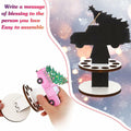 Weysat 3 Pcs Christmas Money Holder Ornaments Wooden Black Cat Xmas Decor by Deal US