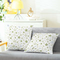CaliTime Throw Pillow Covers Pack of 2 Cozy Fleece Stars 18x18in Sage Green by Deal US