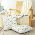 CaliTime Throw Pillow Covers Pack of 2 Cozy Fleece Stars 18x18in Sage Green by Deal US