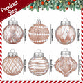 12 Pack White Glitter Christmas Ball Ornaments 2.36in Plastic Xmas Decor by Deal US