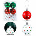 Sumind Christmas Balls Ornaments 6 Pcs 2.4in Swirl Candy Red Green Xmas by Deal US
