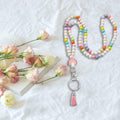 Teacher Lanyard with ID Holder Wooden Bead Silicone Boho Pendant Style E by Deal US
