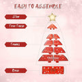 Decoration Boxes Tree Shape LED Light Gift Boxes 19.8x13.6x2.6in Set of 11 by Deal US