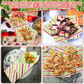 Tenceur 150 Pcs Christmas Wax Paper Sheets Red Green Striped Parchment by Deal US