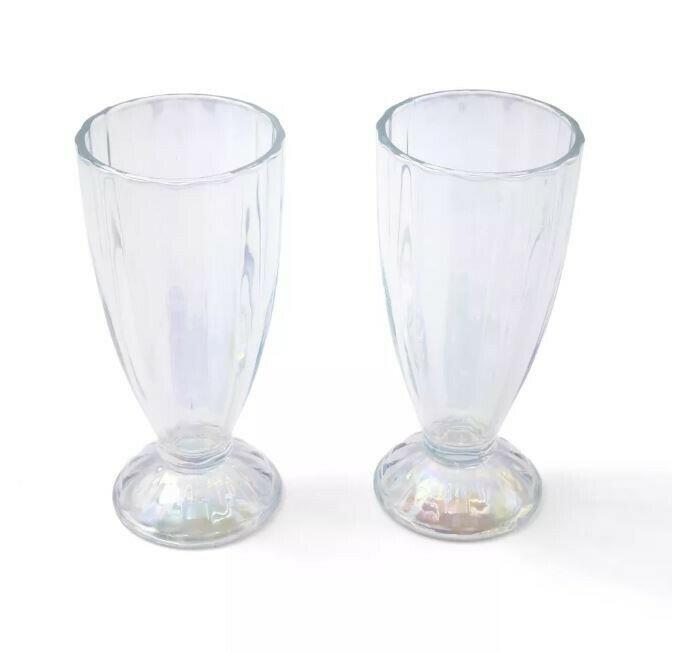 Target Bullseye's Playground Americana Milkshake Glasses 2pk 12.9oz Clear by Deal US