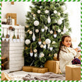[Like New] Motionchic 12 Pack Christmas Neutral Boho Velvet Gnome Ornaments by Deal US