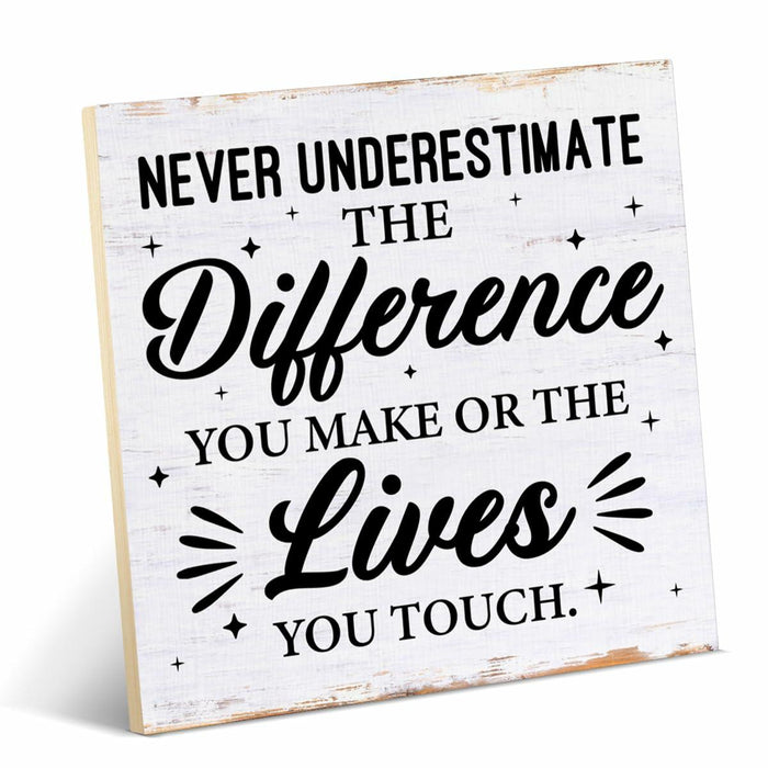 Coworker Appreciation Wood Sign Desk Decor 6.3x6.3 Inches Office Gift by Deal US