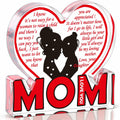 Love Mom Mother's Day Acrylic Plaque Desk Decoration Sign Gift by Deal US