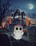 PIYFVX Ghost Statue Spooky Figurine Decor Halloween Christmas 4x3.9x5.9 inch by Deal US
