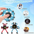 Deformation Fingertip Decompression Mechanical Gyroscope DIY Chain Red+Blue Toy by Deal US