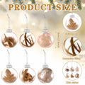 Syhood 6 Pcs Farmhouse Christmas Ball Ornaments 3.15 Inch Clear Plastic by Deal US